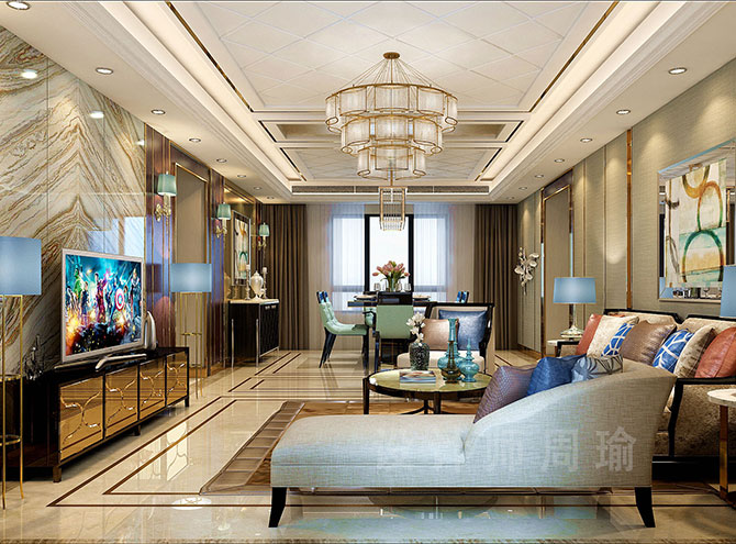 东北老骚屄视频世纪江尚三室两厅168平装修设计效果欣赏